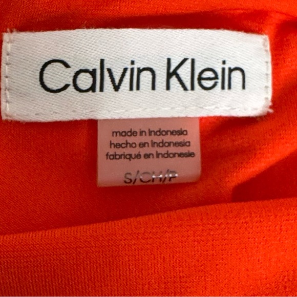 Calvin Klein Orange Sleeveless Women's Top - Picture 5 of 7
